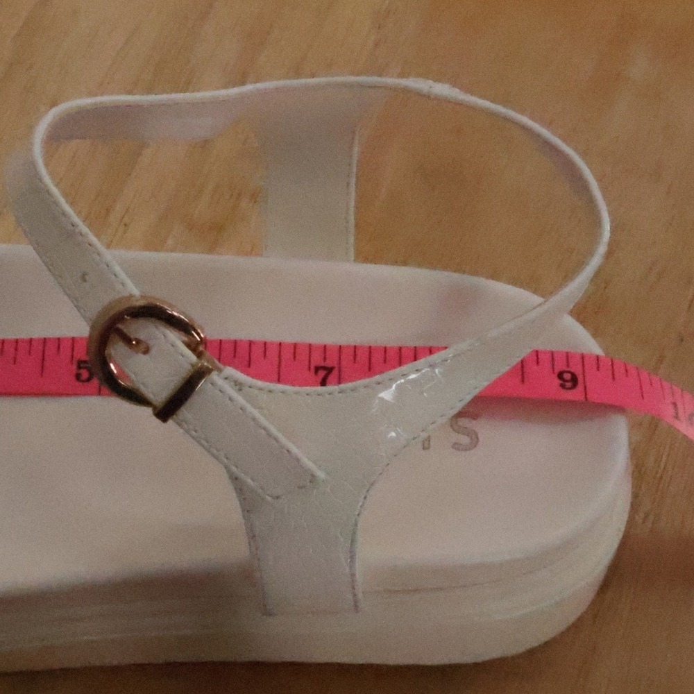 SIMMI London Bryliegh Platform Sandals Womens Size 7 to 7.5 White Chunky Beachy - Picture 4 of 12